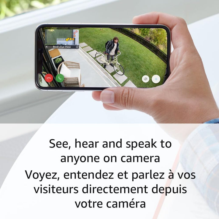 Ring | Stick Up Cam Pro Plug-In Indoor/Outdoor 1080p Full HD Security Camera with Colour Night Vision - Black | B09CKCG1HD