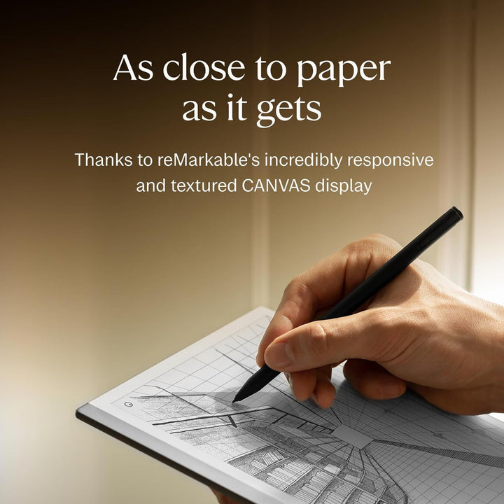 reMarkable | Paper Tablet with Marker Plus Pen 2 10.3" 8GB & Poly Folio Case - Black | RM114