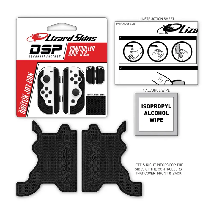 Lizard Skins | DSP Controller Grip for Switch Joy-Con - Jet Black | N-ACCNSW-0621