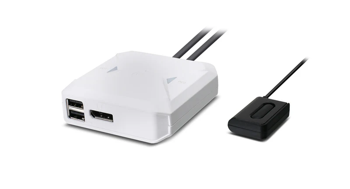 IOGEAR | Switch with DisplayPort Output 2-Port 4K USB-C KVM- White | GCS72CC