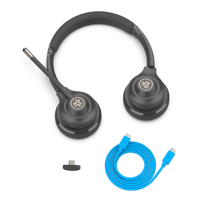 JLab | Go Work Wireless & Wired On-Ear Headset Black Gen 2 | IFCHBGOWORKRBLK4