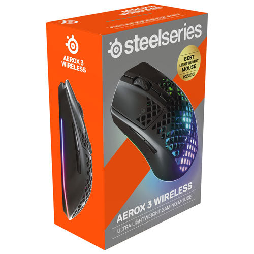 SteelSeries | Aerox 3 2022 Edition 18000 DPI Bluetooth Optical Gaming Mouse - Black 62612