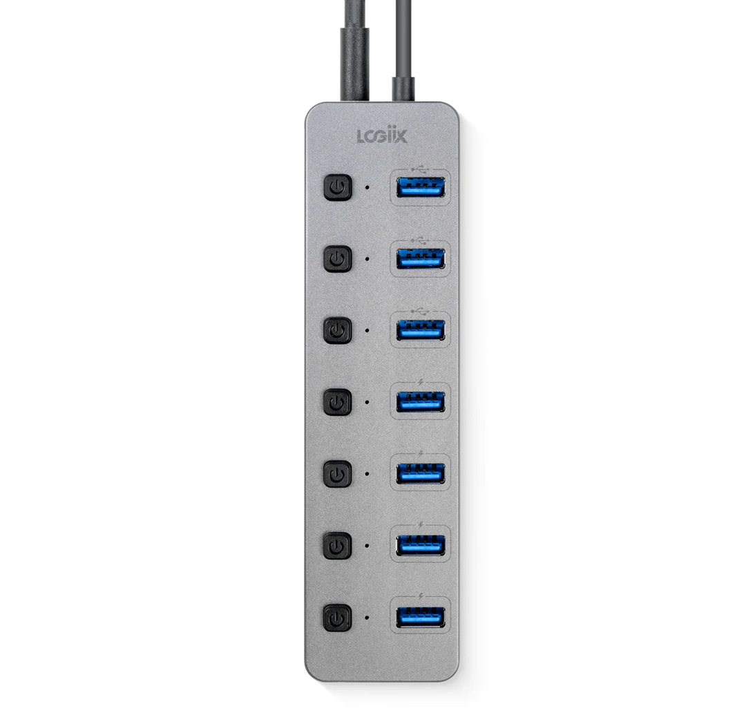 LOGiiX | Power Hub USB-A 7 Port - Aluminum | LGX-13870