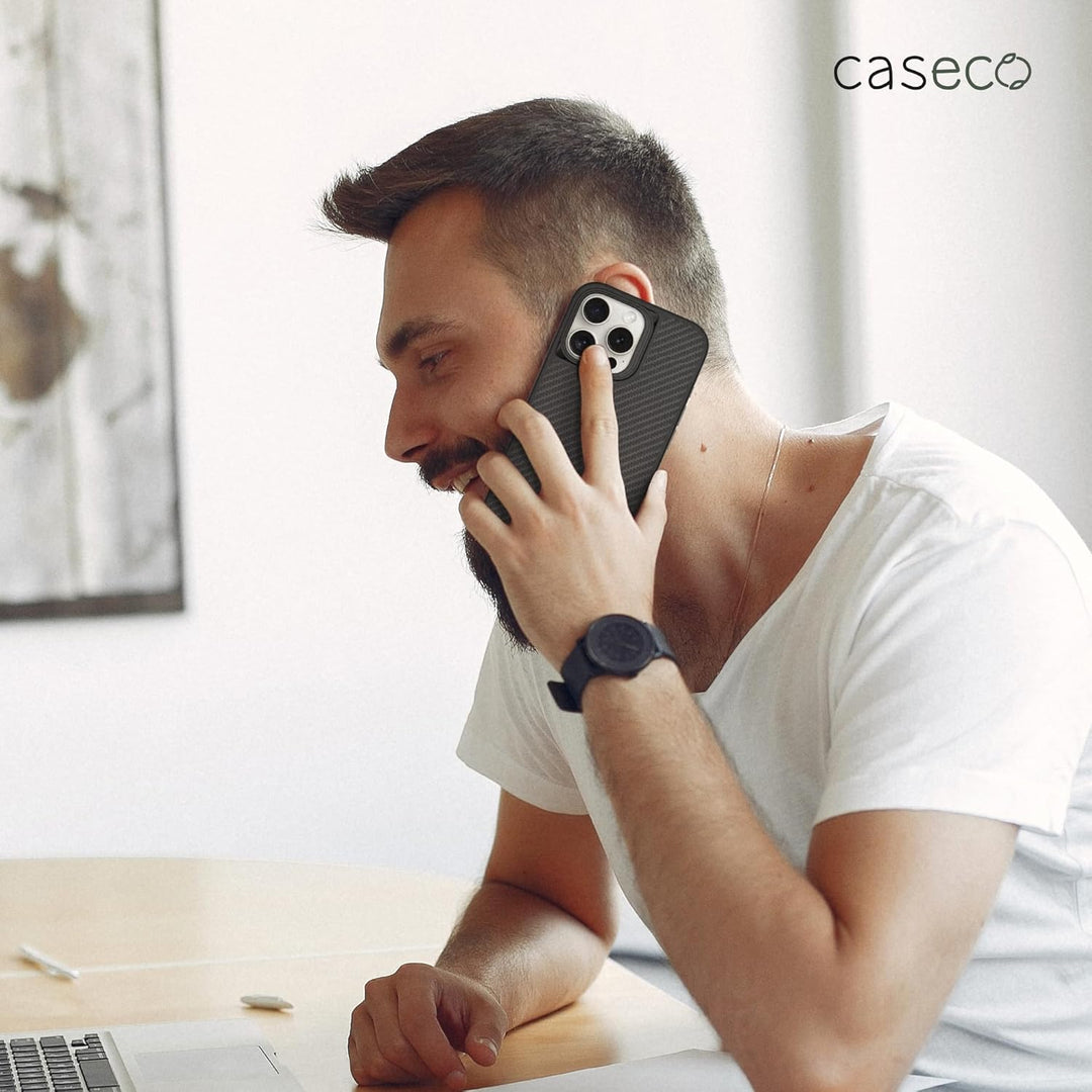 Caseco | Fremont Kevlar Case w/MagSafe for iPhone 15 Pro - Black | C28B3-01