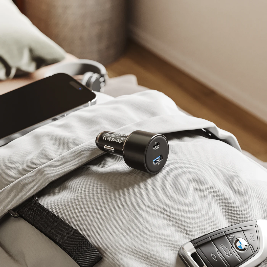 Alogic | Car Charger 2 Port Rapid Charge 100W USB-C PD USB-A 18W - Black | CRCA100