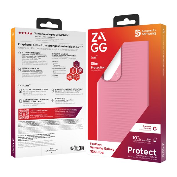 /// ZAGG GEAR4 | Luxe Case Samsung Galaxy S24 Ultra - Coral | 15-12383