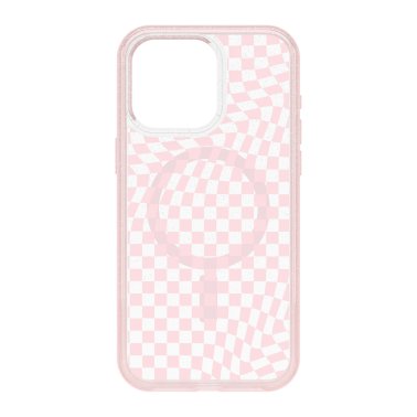Otterbox | Symmetry w/ MagSafe Clear Series Case iPhone 15 Pro Max - Pink (Checkmate) | 15-11600