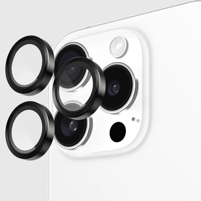 Case-Mate | Aluminum Ring Glass Lens Protector iPhone 16 Pro Max / 16 Pro - Black | 15-13312