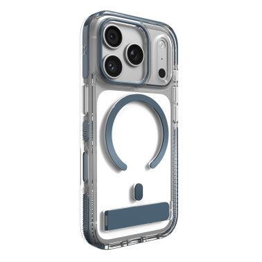 ZAGG | Graphene Santa Cruz Snap iPhone 18 Pro/17 Pro Kickstand Metallic Case - Blue Shimmer | 702322323