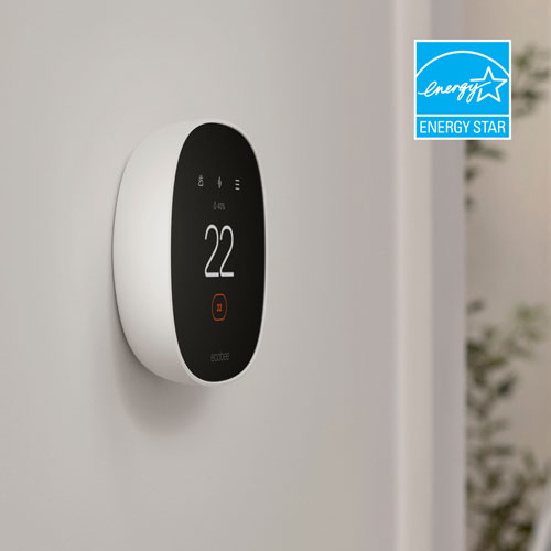 Ecobee | Smart Thermostat Essential Wi-Fi Smart Thermostat - White | EB-STATE7C-01