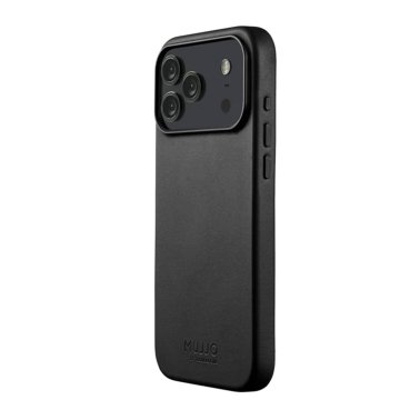 Mujjo | Full Leather w/MagSafe iPhone 17 Pro Max Case - Black | MUJJO-CL-063-BK