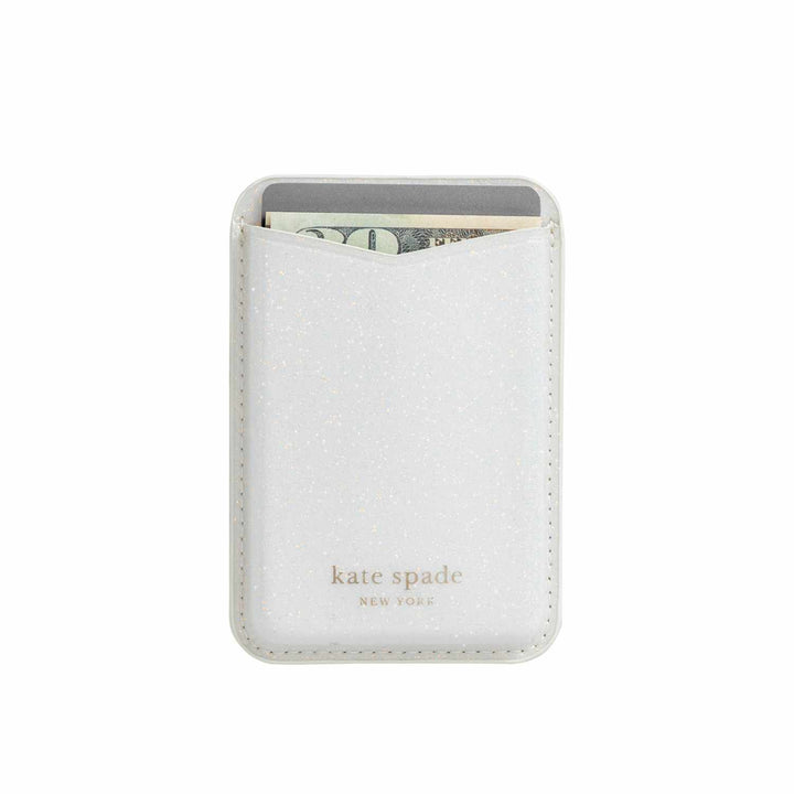 Kate Spade NY | Magnetic Wallet Compatible w/MagSafe - White Glitter |  15-14179