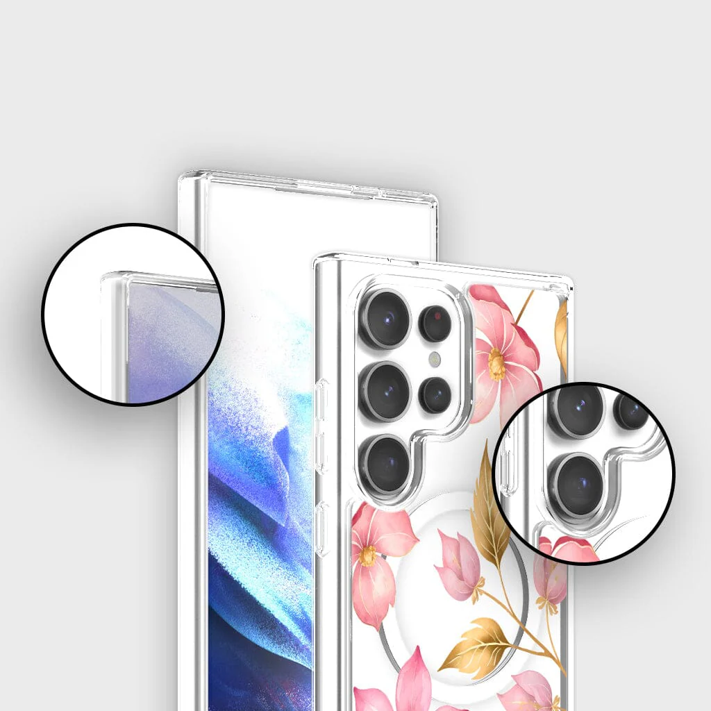 Caseco | Pink Wildflower Case - Samsung S24 Ultra Magnet ED24C3-00FW