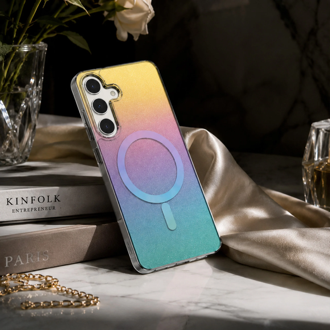 Caseco | Protective Phone Case iPhone Samsung Galaxy S26 - Clear Iridescent | C22F3-00