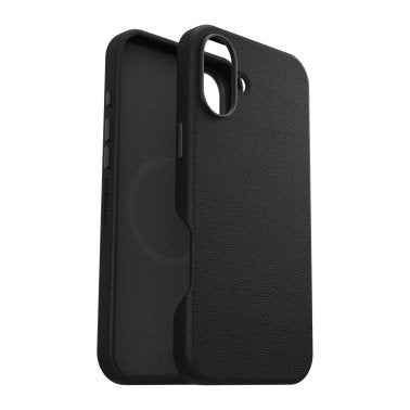 OtterBox | Symmetry Cactus Leather w/MagSafe Case iPhone 16 Plus - Black Noir Ash | 77-96283