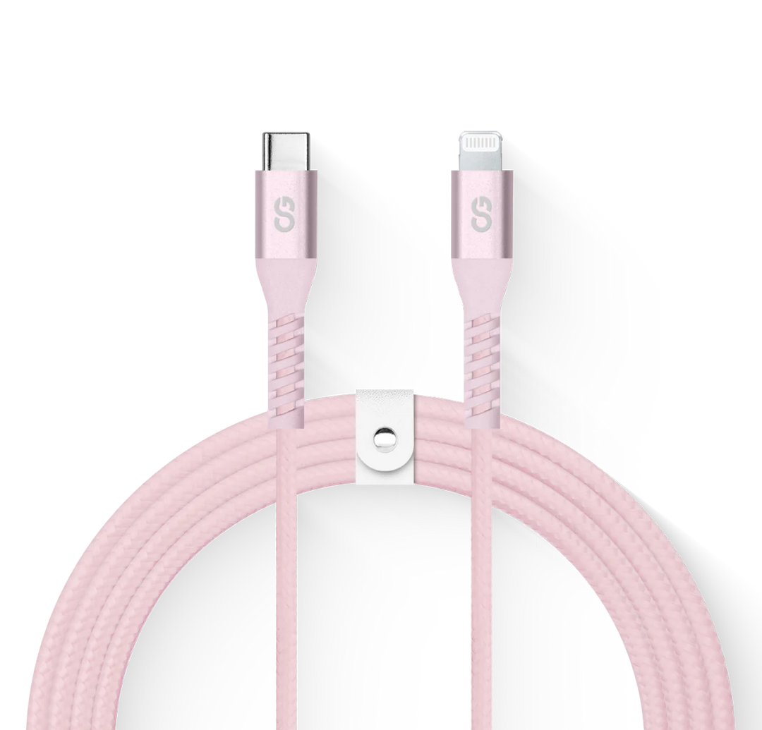 LOGiiX | Vibrance Braid USB-C to Lightning 4ft /1.2m  - Blush | LGX-13831