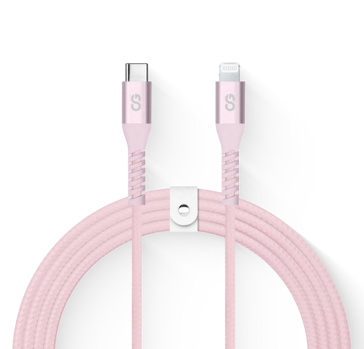 LOGiiX | Vibrance Braid USB-C to Lightning 4ft /1.2m  - Blush | LGX-13831