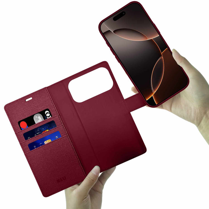 Blu Element | Folio 2-in-1 Case iPhone 18 Pro Max /17 Pro Max - Burgundy | BEF218PRB