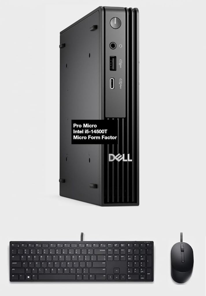 Dell | Pro Micro Desktop Ultra 5 235T 32GB DDR5 512GB Wifi BT W11 Pro 3YR Onsite