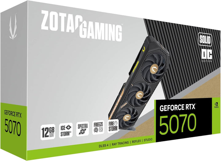 ZOTAC | VCX GeForce RTX 5070 SOLID OC 12GB GDDR7 192bit Retail | ZT-B50700J-10P