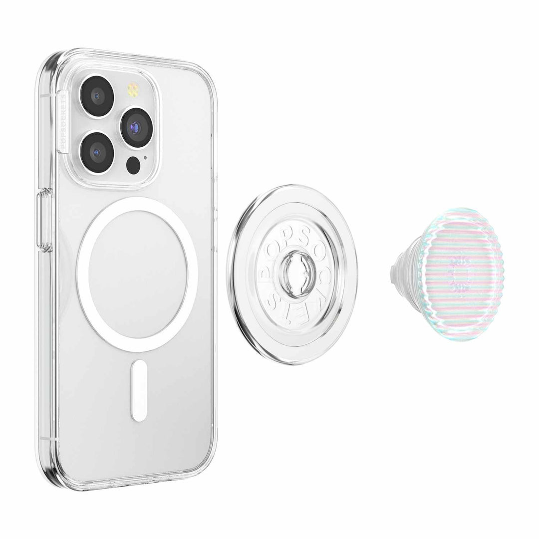 //// Popsockets | PopGrip for MagSafe Round with Adapter Ring Fluted Opalescent | 123-0551