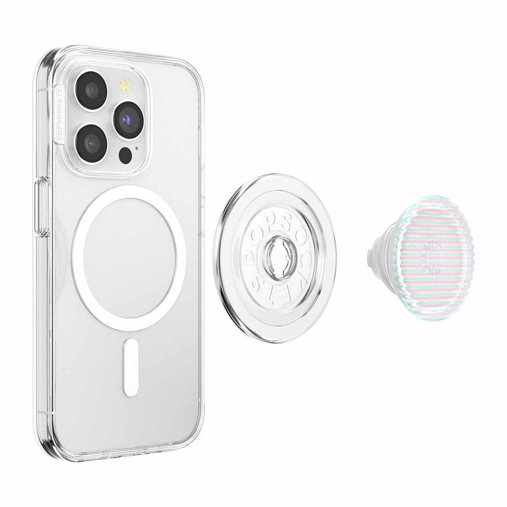 //// Popsockets | PopGrip for MagSafe Round with Adapter Ring Fluted Opalescent | 123-0551