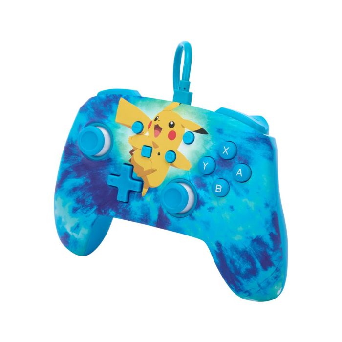 PowerA | Enhanced Wired Controller for Nintendo Switch - Tie Dye Pikachu (Blue) | NSGP0090-01