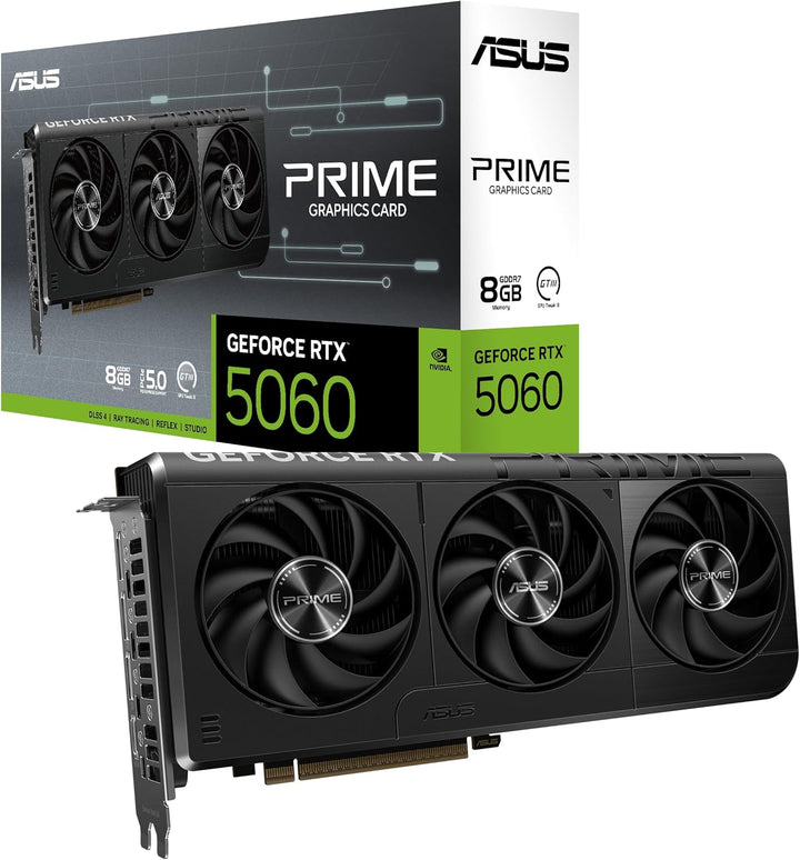 ASUS | The SFF-Ready Prime GeForce RTX 5060 Video Card 8GB GDDR7 2497 MHZ 128 BIT | PRIME-RTX5060-8G