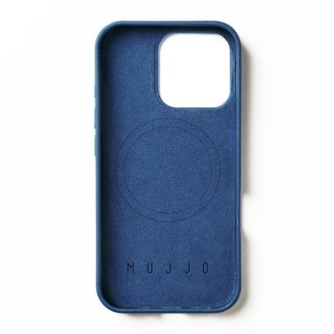 Mujjo | Full Leather w/MagSafe Case iPhone 16 Pro - Monaco Blue | 15-13830