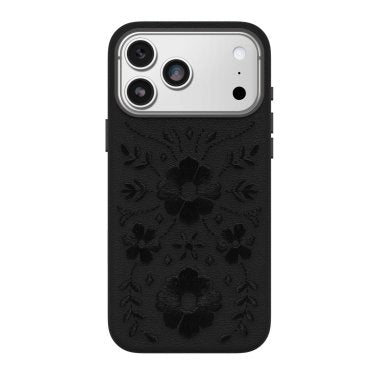 Otterbox | Symmetry Cactus Leather iPhone 18 Pro Max/17 Pro Max Embroidery MagSafe Case - Ink Blossom | 77-000495