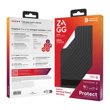ZAGG GEAR4 | Denali Kickstand Case Samsung Galaxy S24 Ultra - Black | 15-12392
