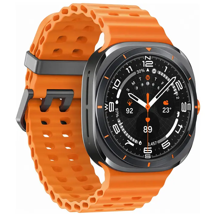 Samsung | Galaxy Watch Ultra (GPS / LTE) 47mm Smartwatch with Heart Rate Monitor - Titanium Grey/Orange | SM-L705FDAAXAC