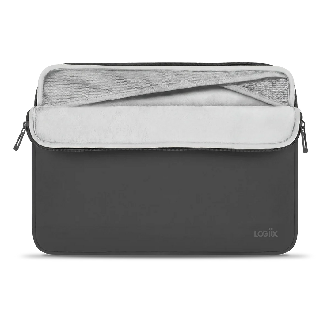 LOGiiX | Vibrance Essential Sleeve with pouch for Laptops up to 14in - Black | LGX-14191