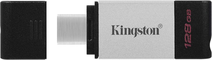 Kingston | DataTraveler 80 128GB USB Type-C Flash Drive (DT80/128GB), Metal | DT80/128GBCR