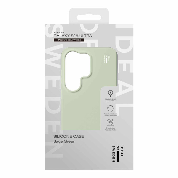 Ideal of Sweden | Silicone Case w/Magnets for Samsung Galaxy S26 Ultra - Sage Green | IDSICMSS26U419