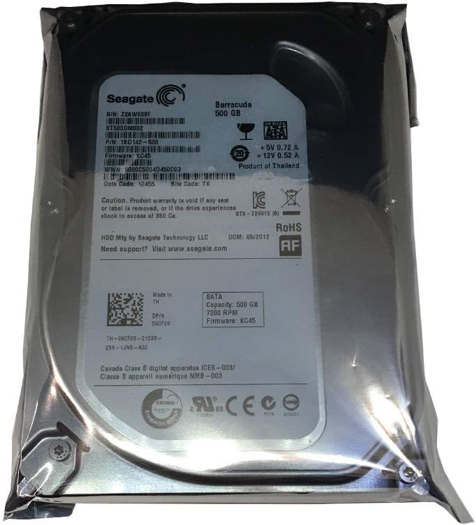 外付けハードディスク・ドライブ Seagate Barracuda 500GB HDD Seagate | Barracuda ST500DM002 500 GB 3.5 Internal Hard Drive - S