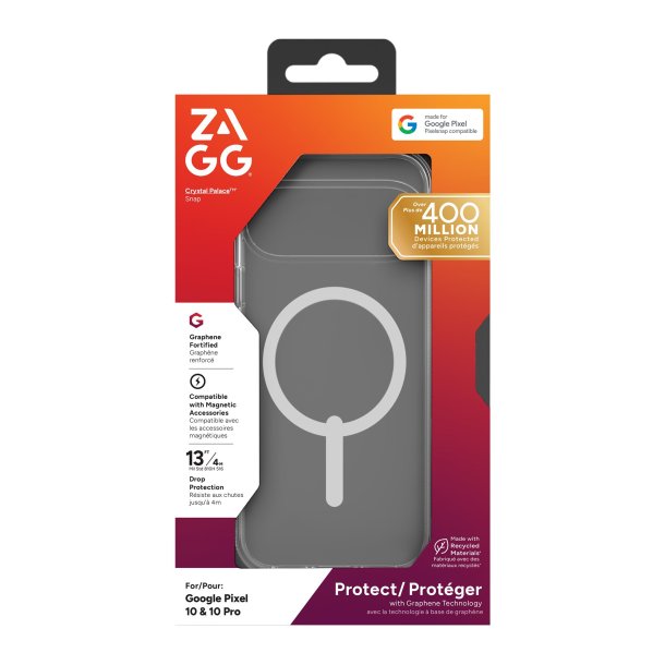 ZAGG | Graphene Crystal Palace Snap Case Google Pixel 10/10 Pro - Clear | 702318426