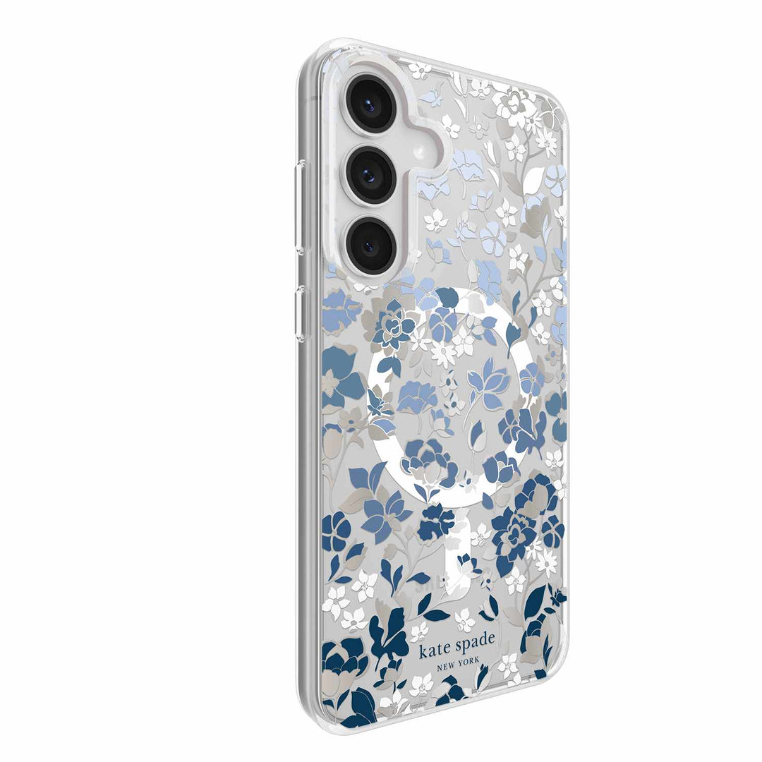 Kate Spade | Protective Case w/MagSafe for Samsung Galaxy S25 FE - Flowerbed Blue | KS058940