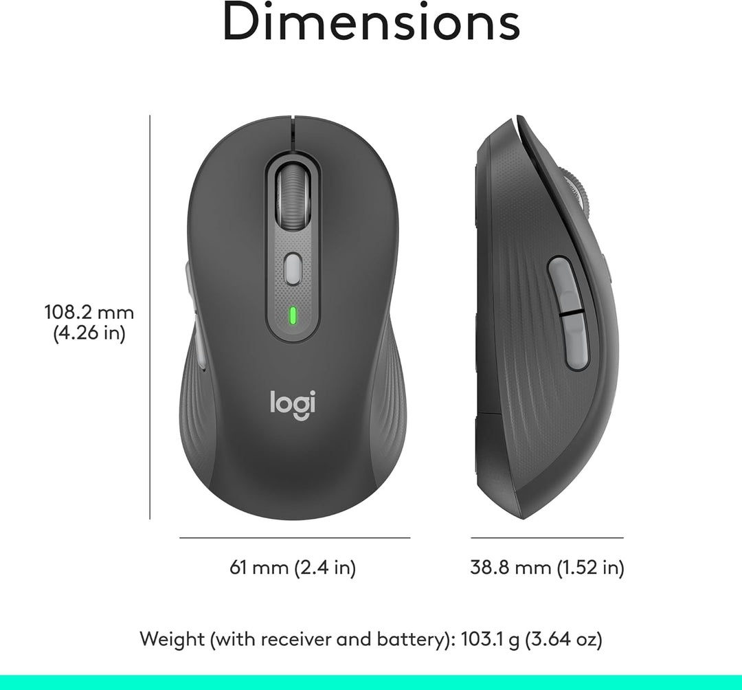 Logitech | Signature Plus M750 Bluetooth Optical Mouse - Graphite | 910-007510