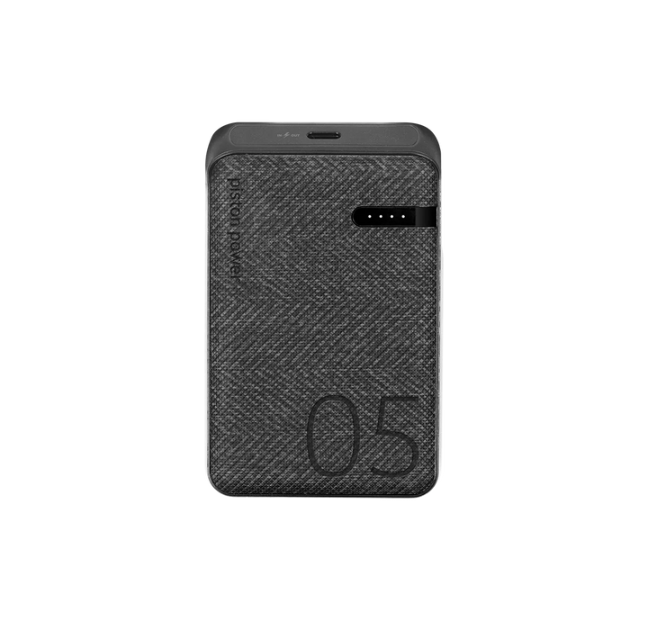 LOGiiX | Piston Power 5000 mAh Fabric Power Bank - Black | LGX-13929