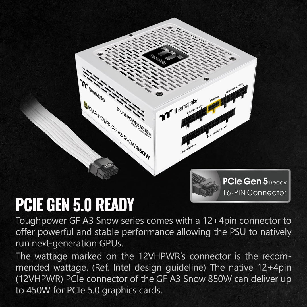 Thermaltake | Power Supply Toughpower GF A3 850W 80+Gold Modular - White | PS-TPD-0850FNFAGU-N