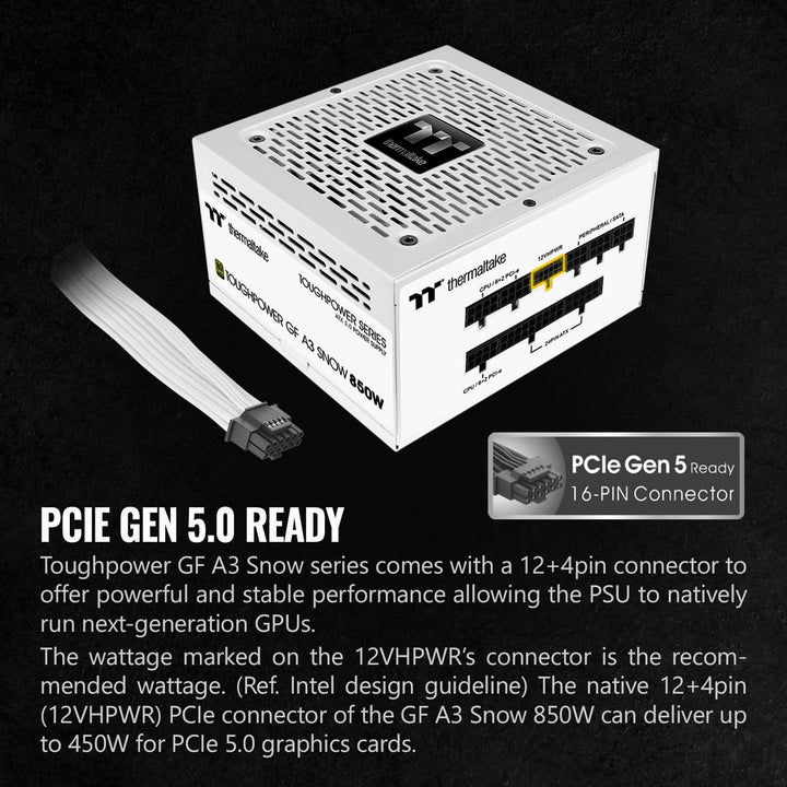Thermaltake | Power Supply Toughpower GF A3 850W 80+Gold Modular - White | PS-TPD-0850FNFAGU-N