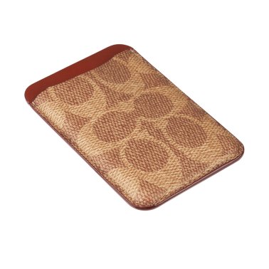 COACH | Universal Signature C Magnetic Cardholder - Tan | 15-14208