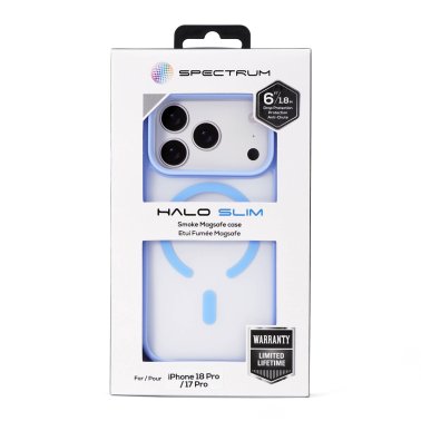 SPECTRUM | Halo Slim MagSafe Case iPhone 18 Pro/17 Pro - Light Blue Smoke | 18PROLIGHTBLUE