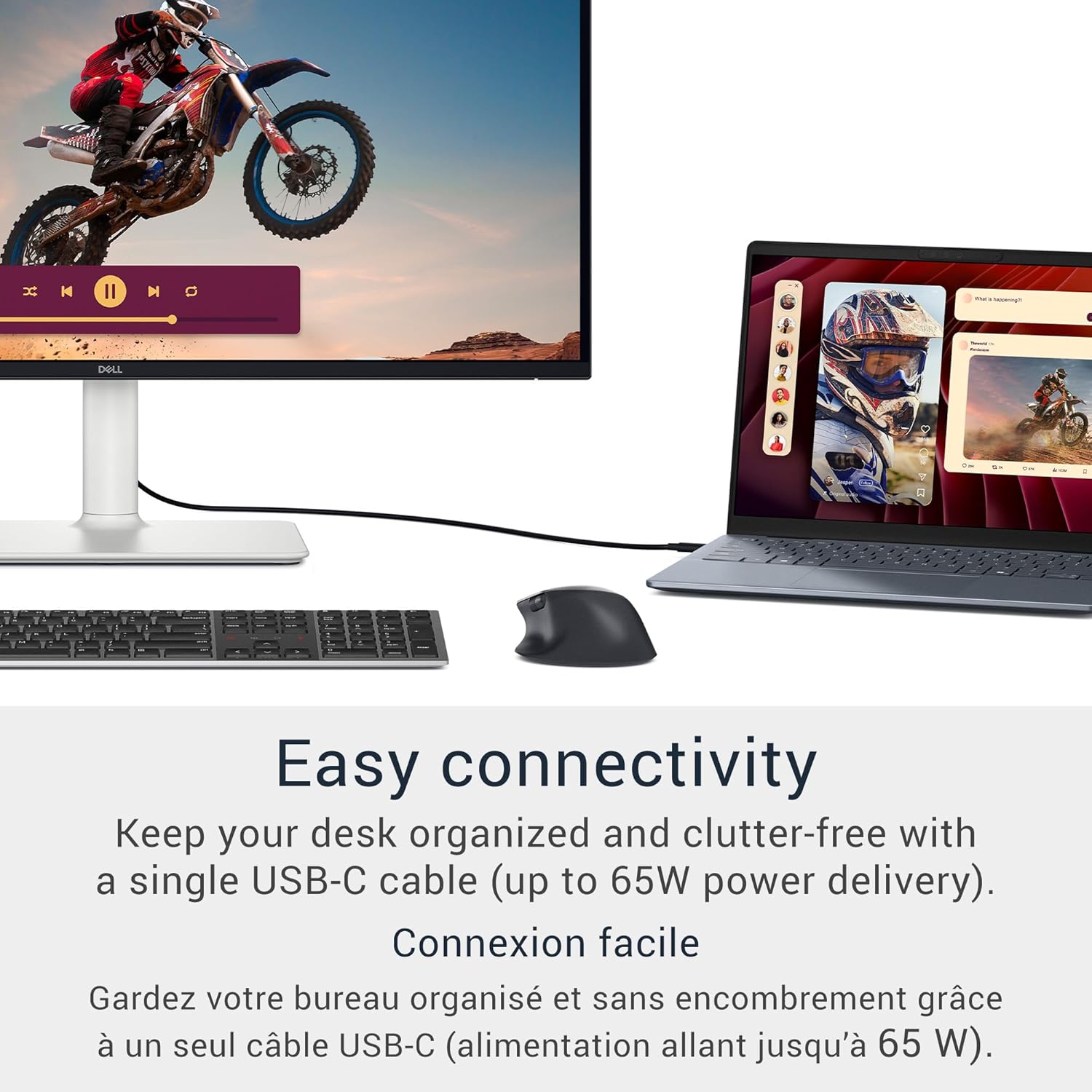 Dell 27 Plus 4K USB-C Monitor 120Hz 16:9 Display AMD FreeSync