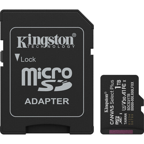 Kingston | MicroSDXC Canvas Select Plus Gen 3 1TB + Adapter 150 MB/s | SDCS3/1TB