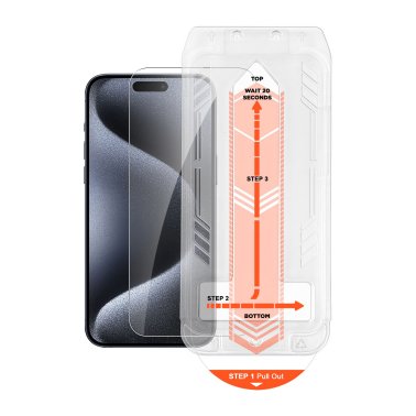 HyperGear | Tempered Glass Screen Protector iPhone 15 Pro w/Installation Applicator Tray | 16091