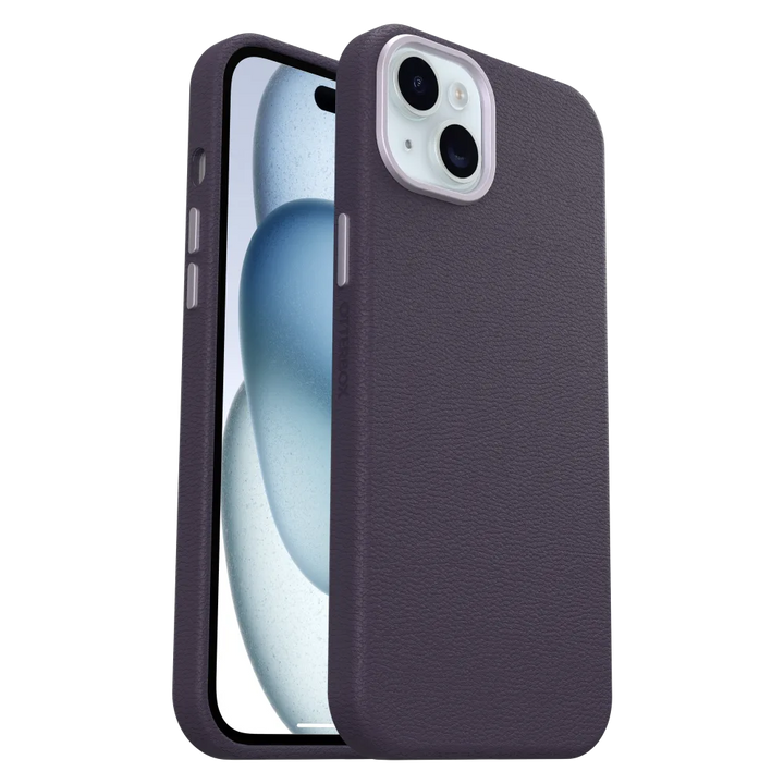 Otterbox | Symmetry Protective Cactus Leather Case for iPhone 15 Plus - Plum Luxe | 77-95568