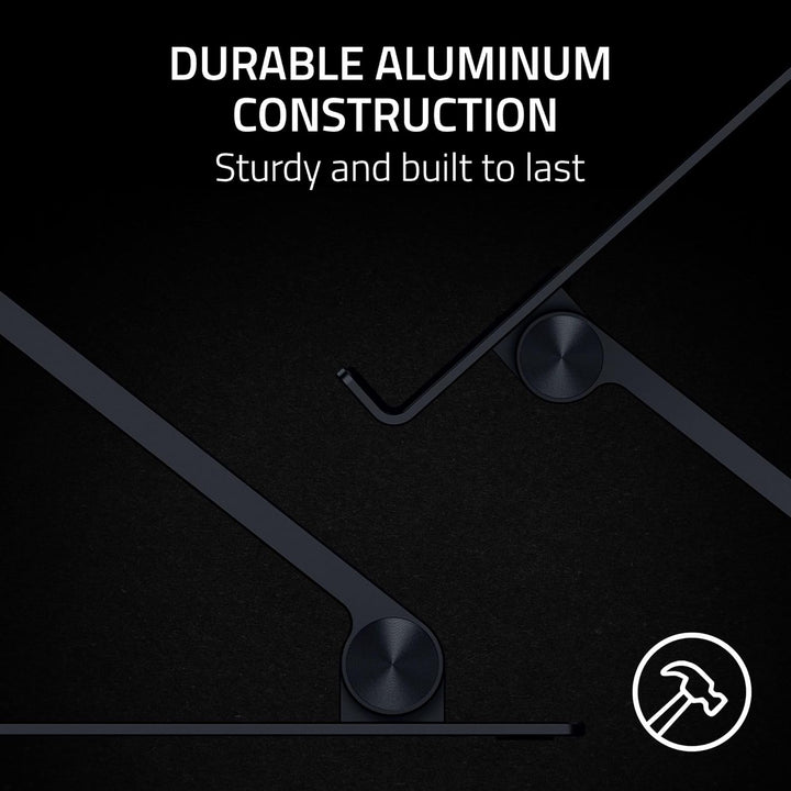 Razer | Adjustable Aluminum Laptop Stand for up to 18" Vented - Black | RC21-02330100-R3U1