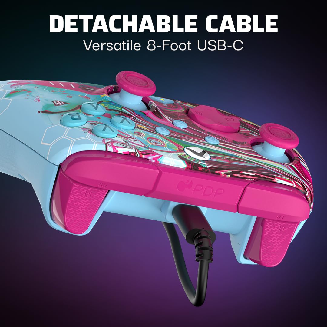 PDP | Rematch GLOW Wired Controller for Xbox (Android Dreams) | 708056072629